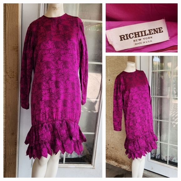 VINTAGE RICHILENE GOURGUES FATHER‎ DRESS - Picture 1 of 10